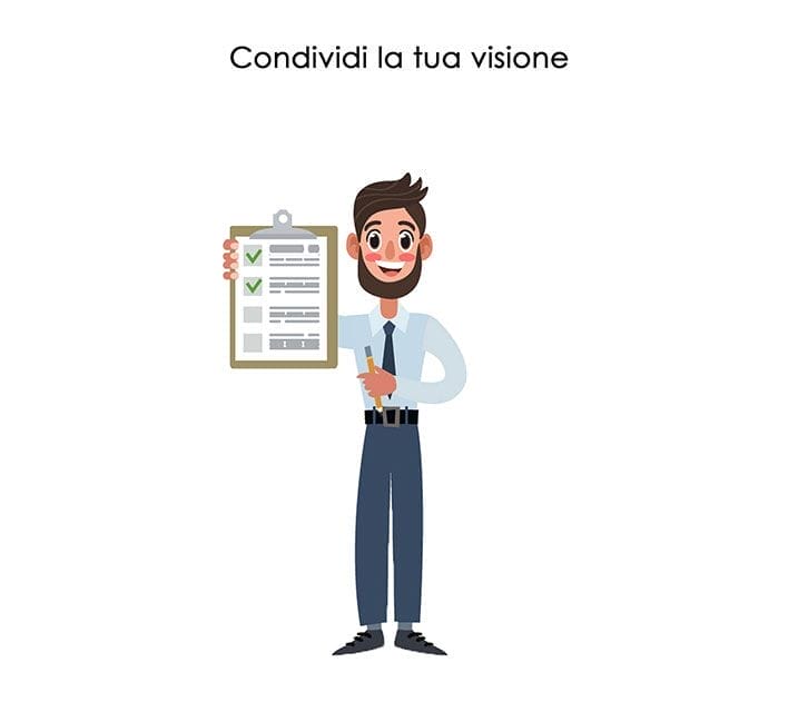 essere leader - condividi la visione