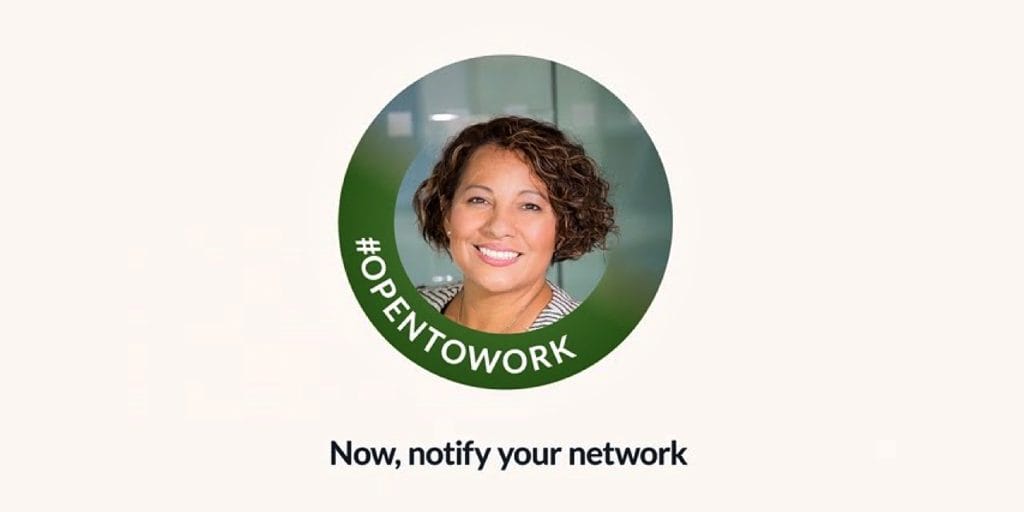 linkedin - open to work